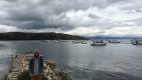 Isla del Sol - Go to the lake. Get to know the culture. Walking in nature. Spiritual connection - In copacabana before taking the boat to La isla del sol