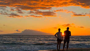 Kihei - adventure and fun - My and my daughter looking at the sunset