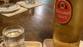 Klotten - getting drinks after a nice dinner and a nice stop to have a good overview of the region. - well deserved beer and Schnaps in Klotten