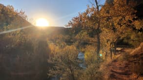 Zion National Park - null - Sunset over the canyon