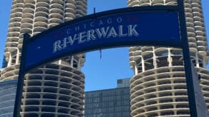 Michigan Ave - They don't call it the Magnificent Mile for nothing! - Entrance to the riverwalk outside of London House