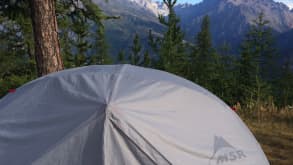 Briançon - Charming mountain villages and camping near Ailefroide - Sunset views from our campground above the village of Vallouise