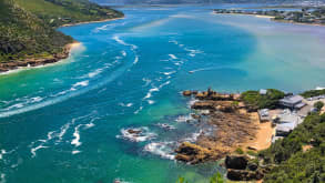 Knysna - It was midway on the Garden Route and we wanted to try the world famous Oysters here! - View from the Knysna Head