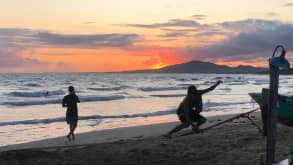 Puerto Villamil - Isabella is the biggest and supposedly most beautiful island of the archipelago with an amazing wild life - Sunset at the Pink Iguana beach bar