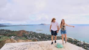 Lanikai - Beautiful beaches & hikes - View of Lanikai from the top of the Lanikai Pillbox Hike