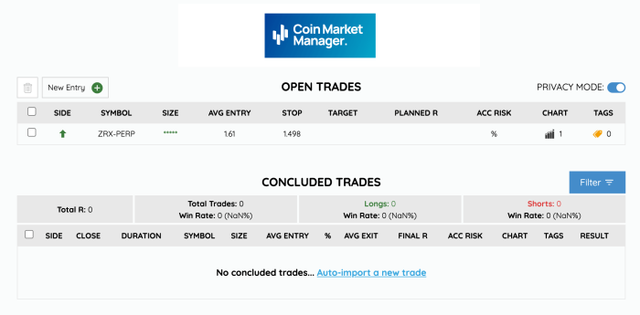 CoinMarketMan Trading Journal