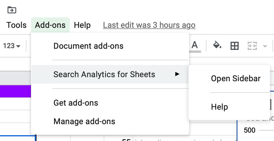 Search Analytics for Sheets