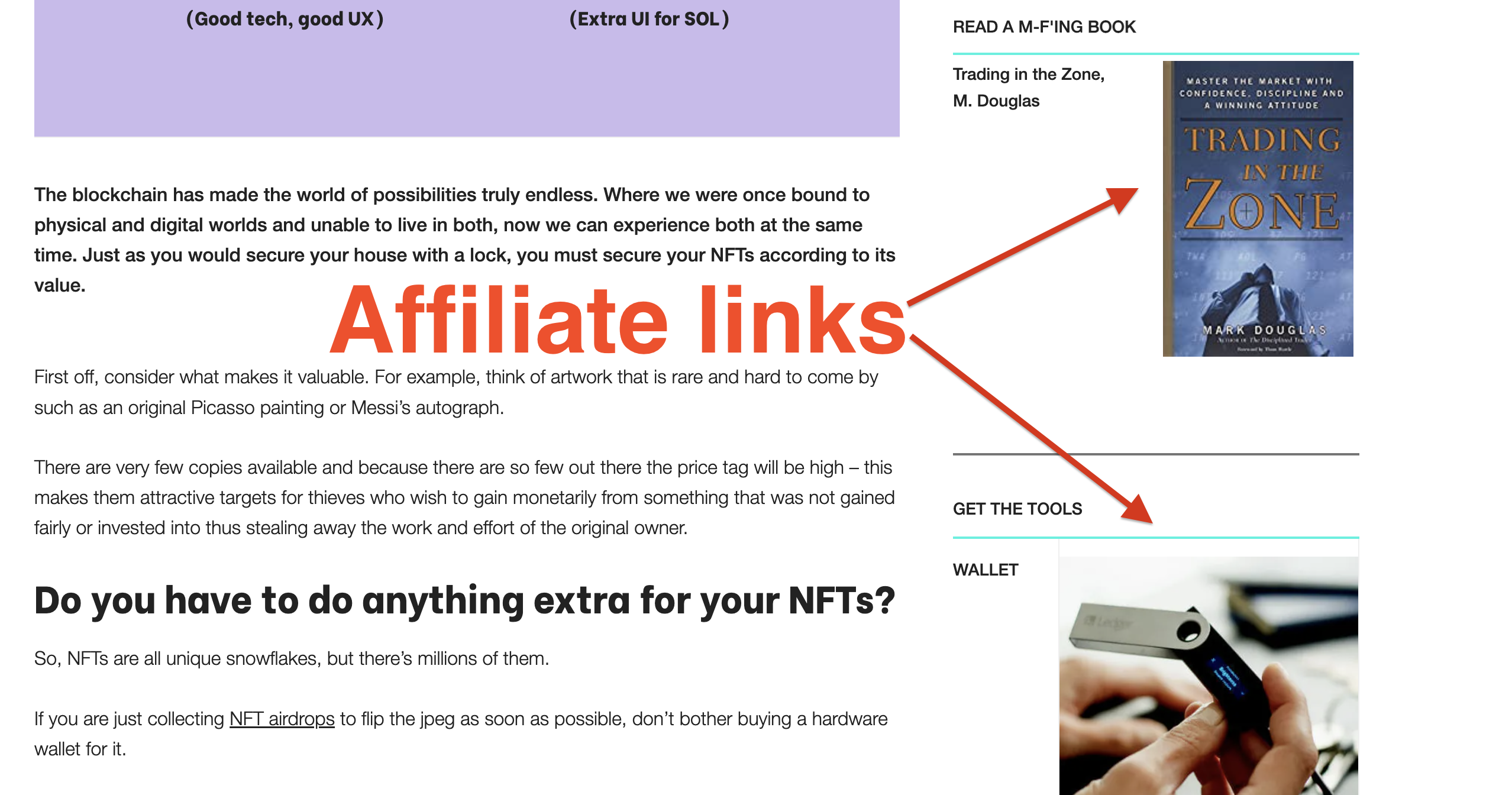 Affiliate links disclosure