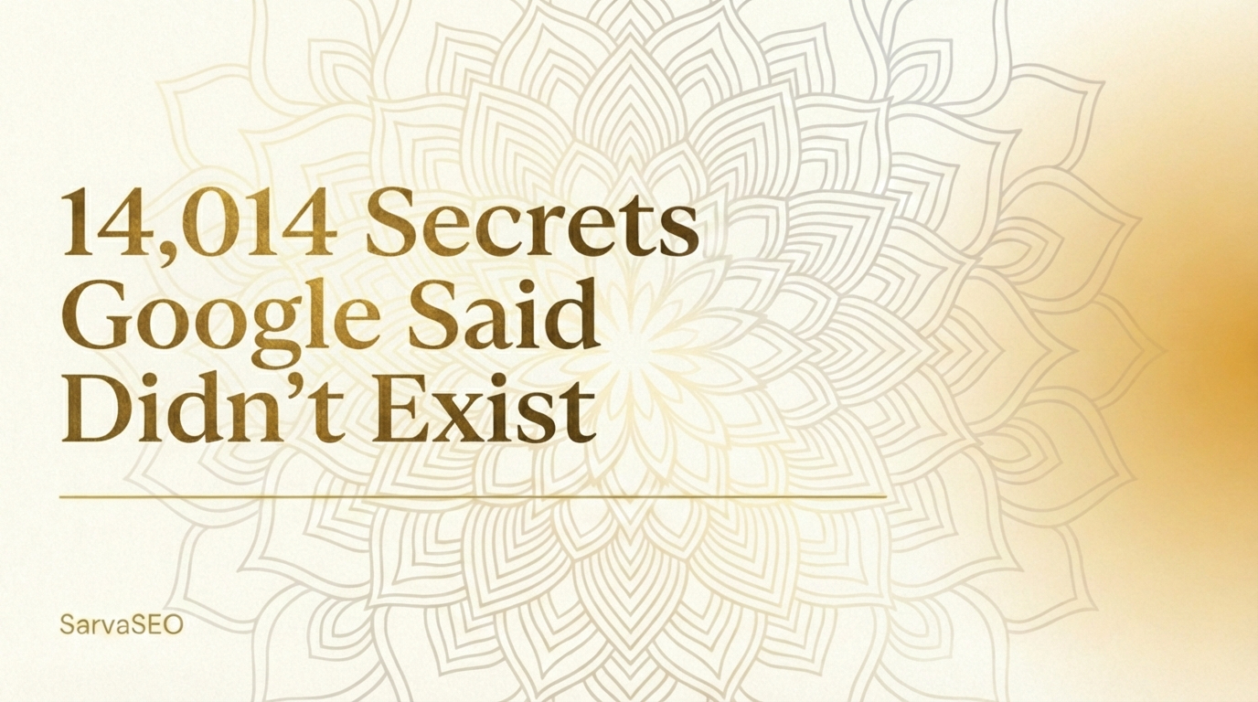 Google's Biggest Secret Spilled: 14,014 Ranking Factors They Said Didn't Exist — In May 2024, an automated bot accidentally published 2,500+ pages of Google's internal search docume