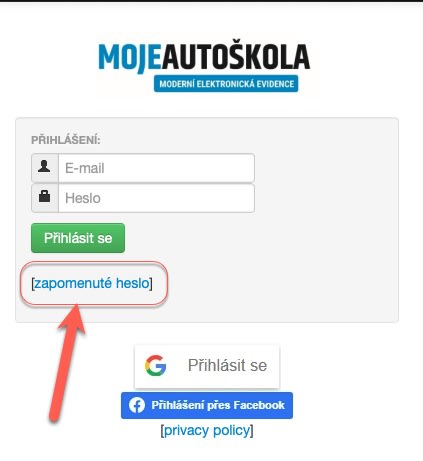 Přihlášení do MA