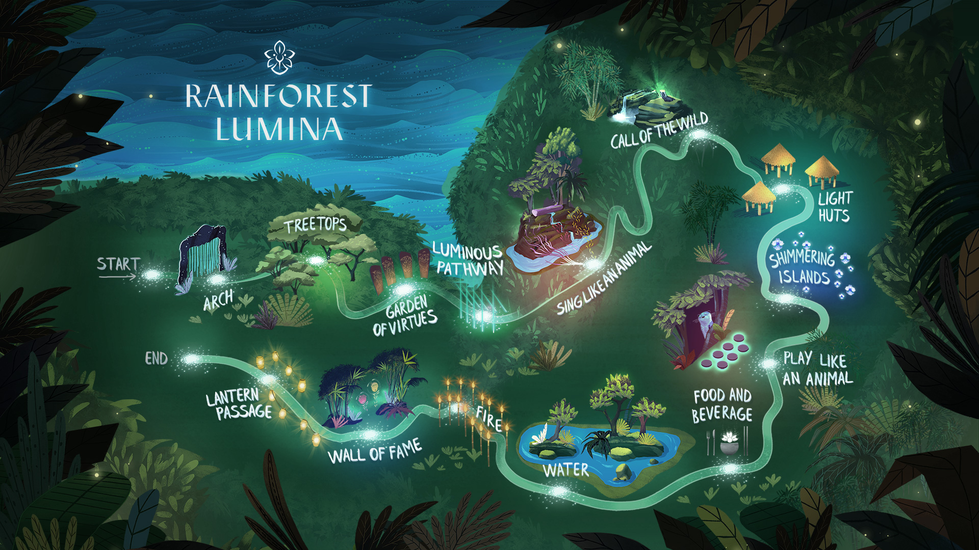 Световое Шоу Rainforest Lumina