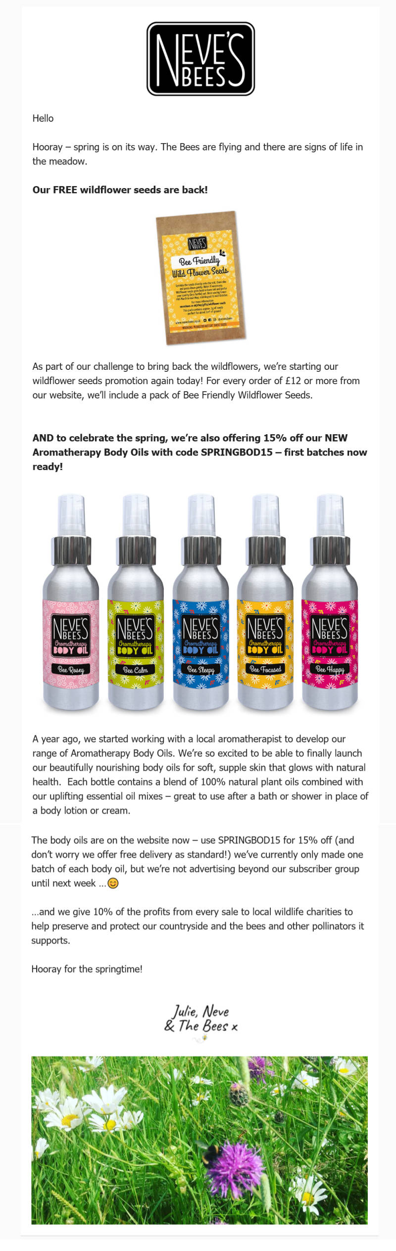 Discount on new products email