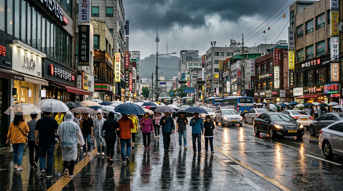 Surviving the Korea Summer: A Guide to Monsoon Rains and Heat Waves 관련 AI 생성 이미지 1