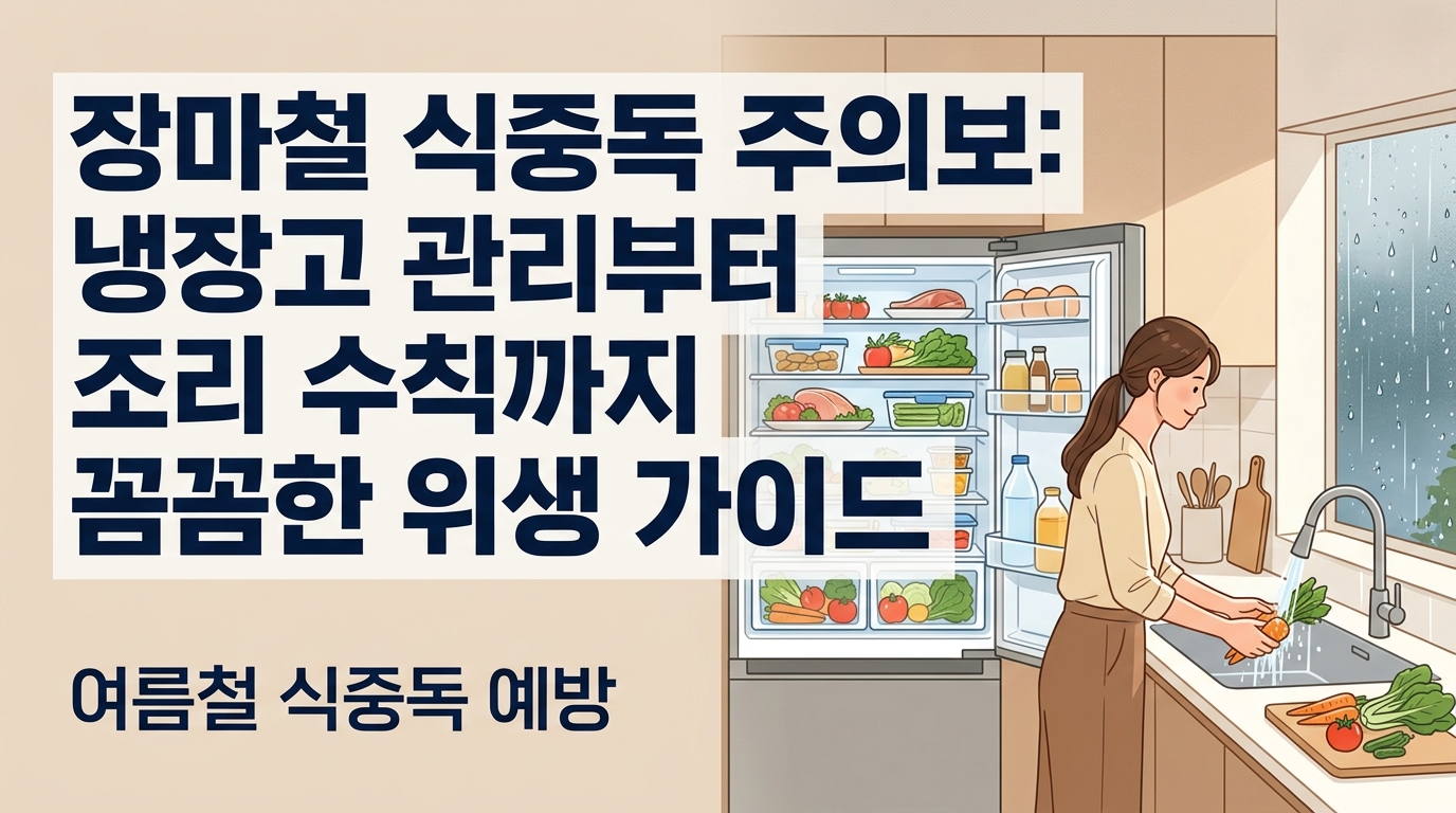 장마철 식중독 예방을 위한 깔끔한 주방과 식재료 관리