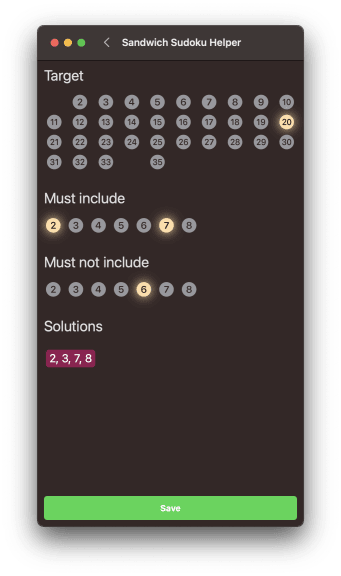 Sandwich Sudoku Helper V2 macOS detail page screenshot