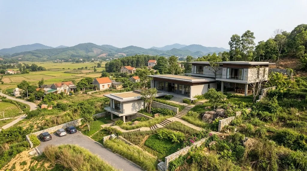 Villa Sườn Đồi Nhiều Độ Cao