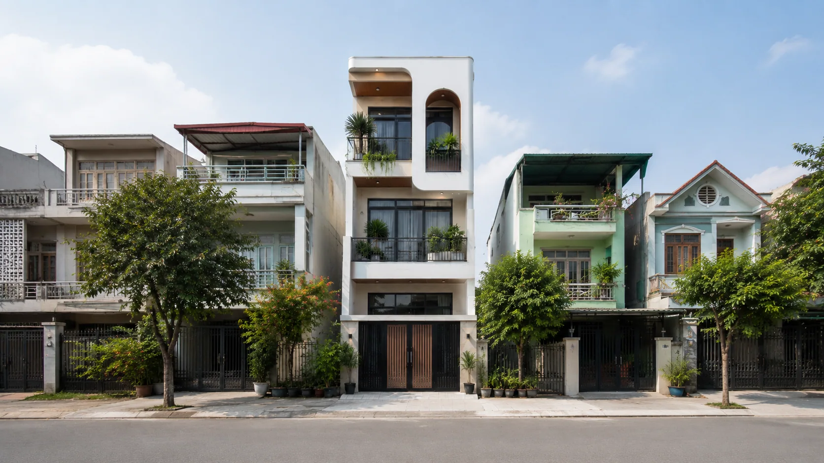VÒM TRẮNG HOUSE – NHÀ PHỐ HIỆN ĐẠI