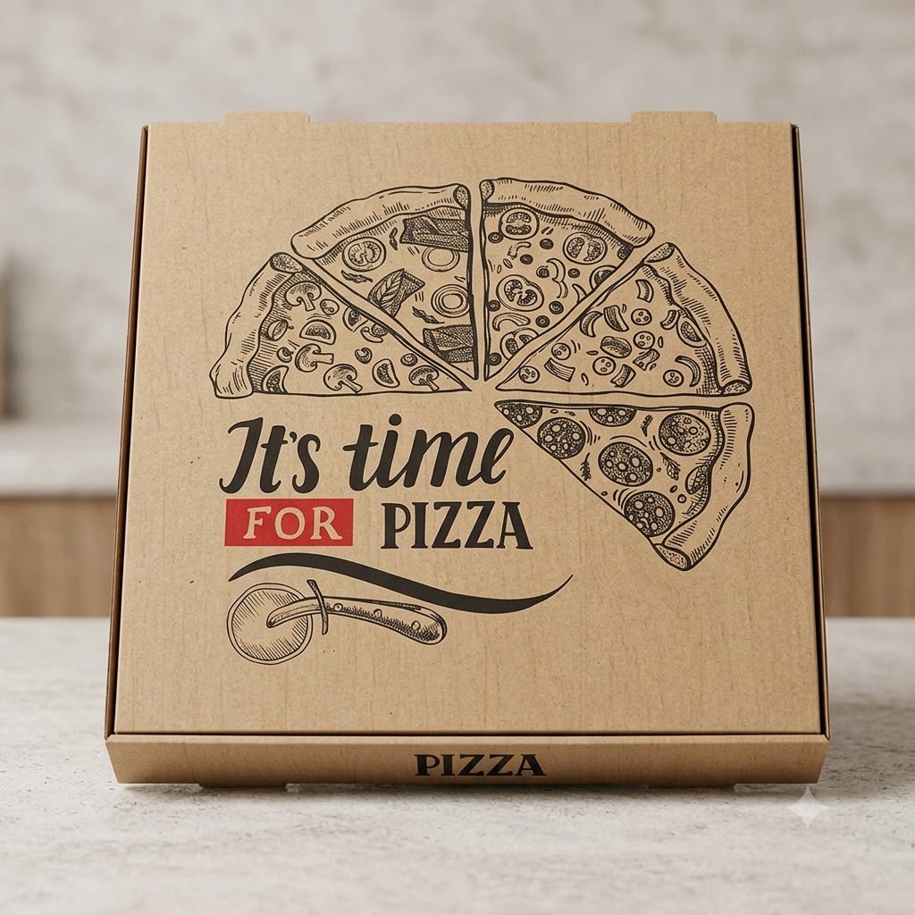 Caja 'It's Time For Pizza' 33x33