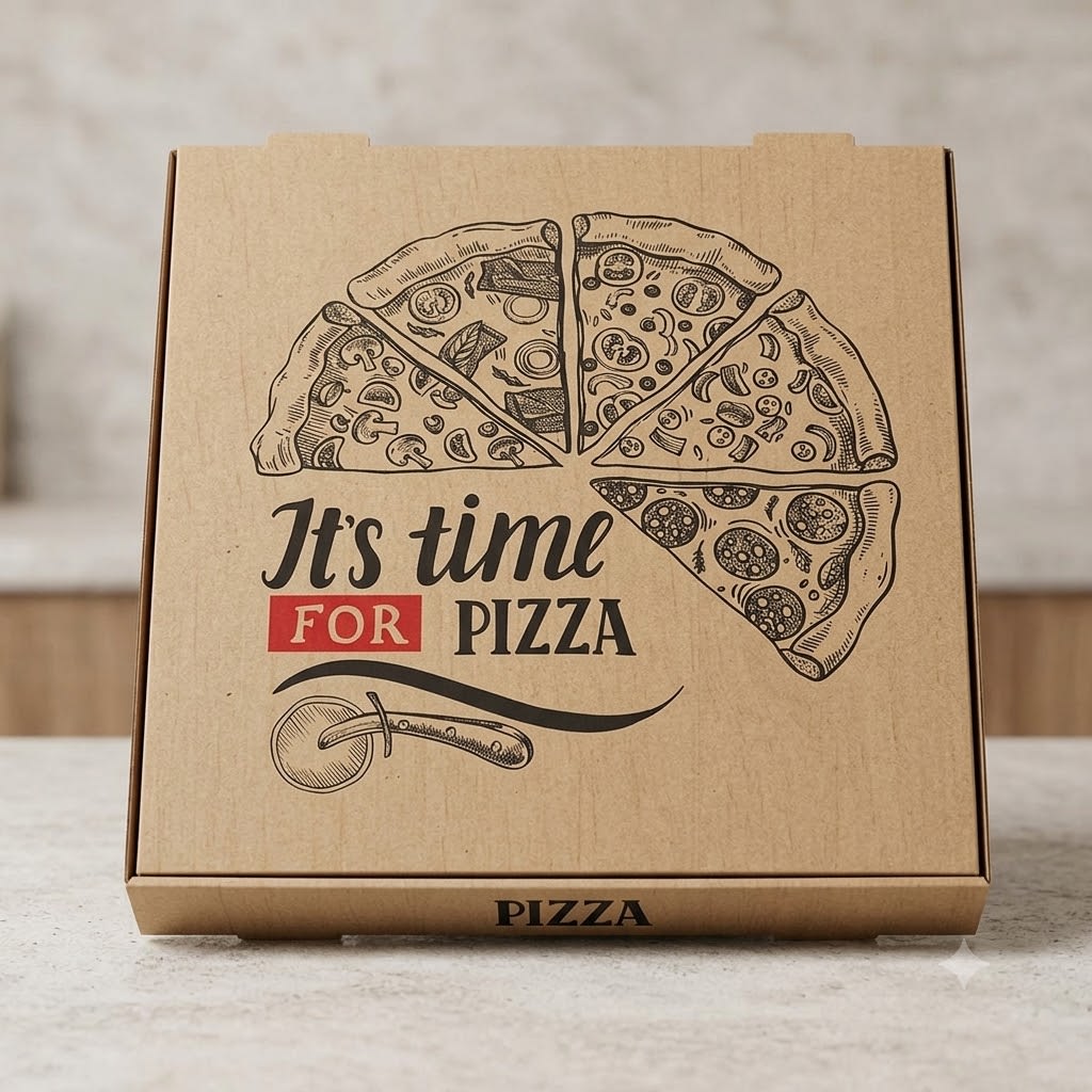 Caixa 'It's Time For Pizza' 33x33