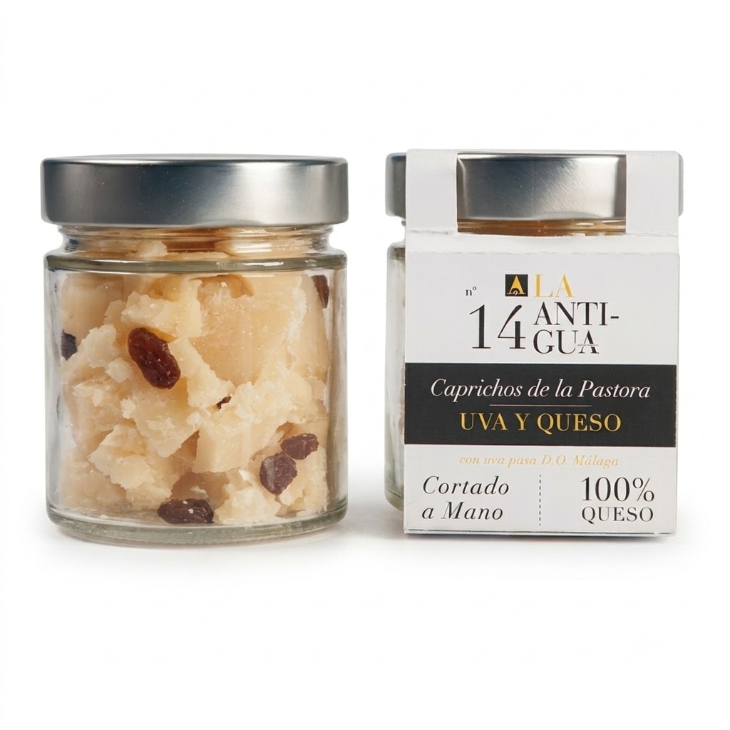Trocitos de Formatge amb Raïms Panses 100 g