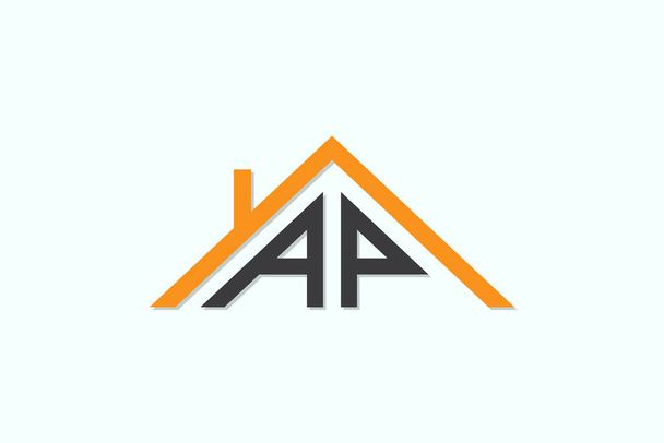 stock vector_creative_initial_letters_logo_house