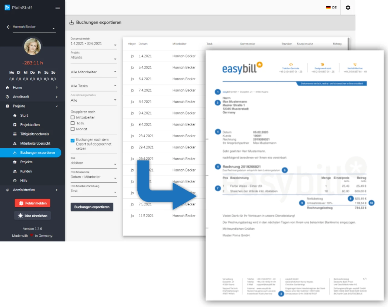 easybill screenshots