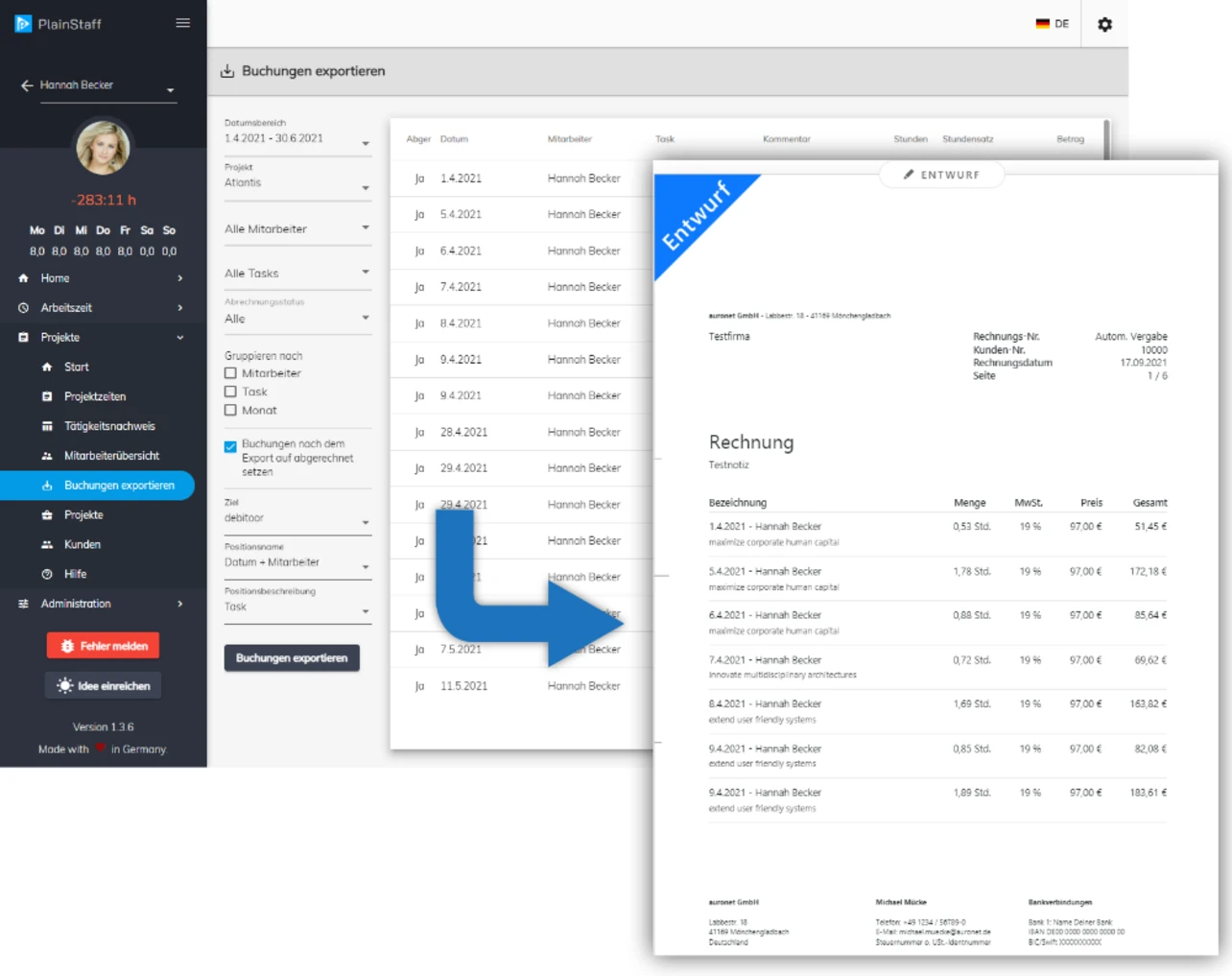 invoiz screenshots