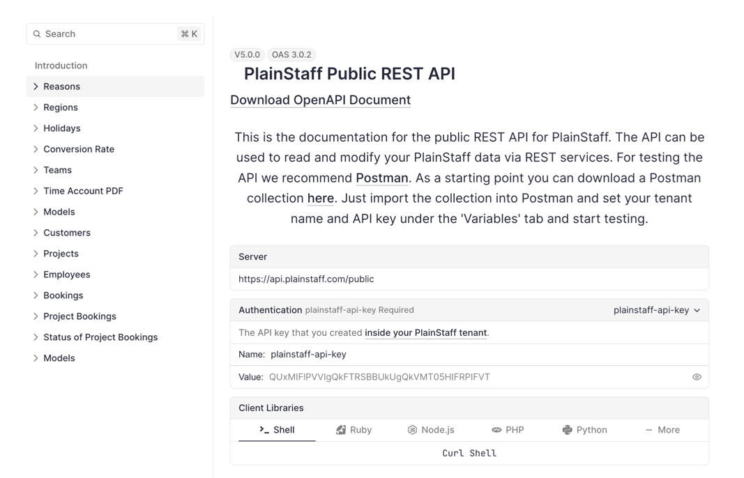 Telestaff Api Image Public REST API: Seamless Integration of Your Time Tracking | PlainStaff