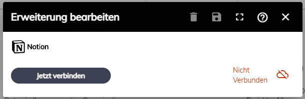 notion Connection Settings