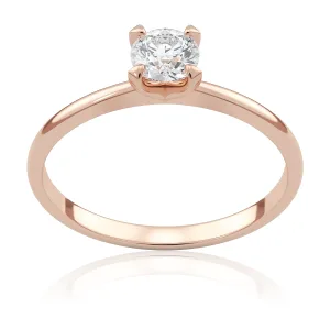 Pierścionek zaręczynowy z różowego złota z diamentem Beloved 0,30 ct