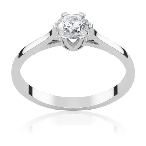 Pierścionek zaręczynowy z białego złota z diamentem laboratoryjnym Luna Light 0,40 ct