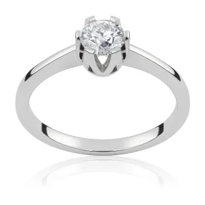 Pierścionek zaręczynowy z białego złota z diamentem laboratoryjnym True Love 0,40 ct