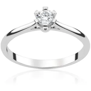 Pierścionek zaręczynowy z białego złota z diamentem Harmony 0,18 ct