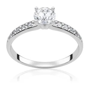 Pierścionek zaręczynowy z białego złota z diamentami laboratoryjnymi Eternal 0,63 ct