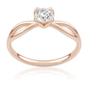 Pierścionek zaręczynowy z różowego złota z diamentem laboratoryjnym Secret Garden 0,30 ct