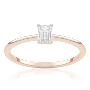 Pierścionek zaręczynowy z różowego złota z diamentem Madame 0,30 ct