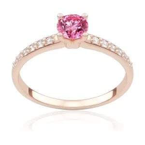 Pierścionek zaręczynowy z różowego złota z różowym szafirem i&nbsp;brylantami Eternal 0,53 ct