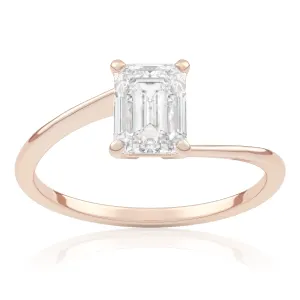 Pierścionek zaręczynowy z różowego złota z diamentem laboratoryjnym Yasmine 1,00 ct