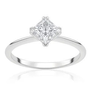 Pierścionek zaręczynowy z białego złota z diamentem Milady 0,70ct