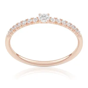 Pierścionek zaręczynowy z różowego złota z brylantami Allure 0,17 ct