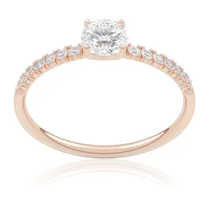 Pierścionek zaręczynowy z różowego złota z diamentami laboratoryjnymi Allure 0,50 ct