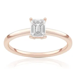 Pierścionek zaręczynowy z różowego złota z diamentem Dame 0,50 ct