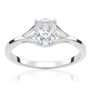 Pierścionek zaręczynowy z białego złota z diamentem Promise 0,70 ct