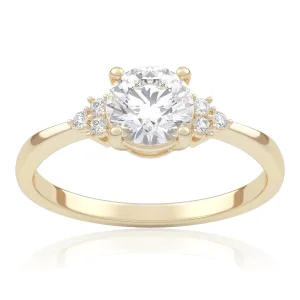 Pierścionek zaręczynowy z żółtego złota z brylantami Dreamy 0,75 