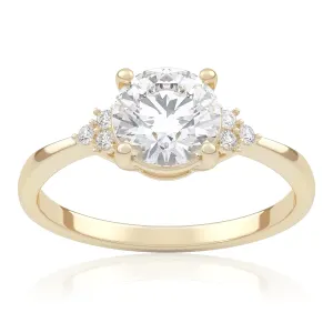 Pierścionek zaręczynowy z żółtego złota z brylantami Dreamy 1,05