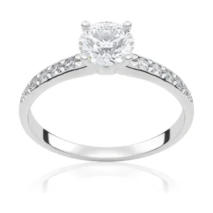 Pierścionek zaręczynowy z białego złota z brylantami Eternal 0,83 ct