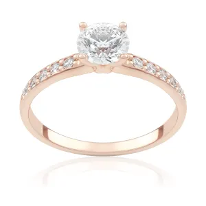 Pierścionek zaręczynowy z różowego złota z brylantami Eternal 0,83 ct