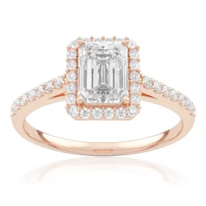 Pierścionek zaręczynowy z różowego złota z diamentami laboratoryjnymi Stellar 1,21 ct