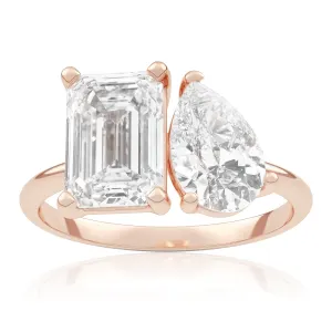 Pierścionek zaręczynowy z różowego złota z diamentami laboratoryjnymi Soulmate 2,70 ct