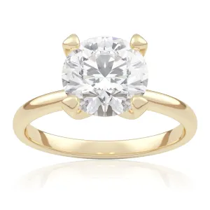 Pierścionek zaręczynowy z żółtego złota z diamentem laboratoryjnym Beloved 2,00 ct
